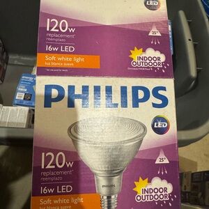 Philips LED Bulb - Soft White with Purple and Orange Accents